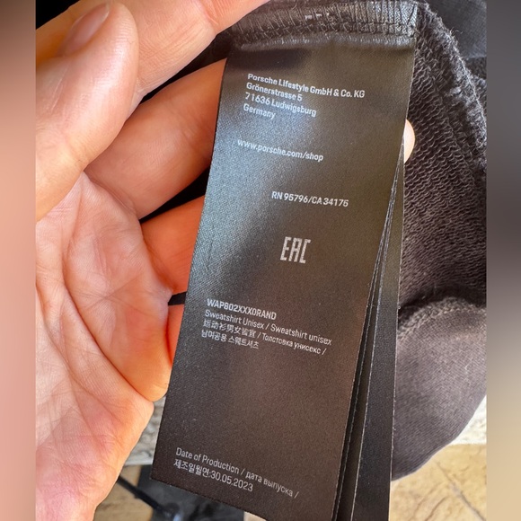 Porsche ANDIAL Logo 935-L Moby Dick Black Cotton Blend Unisex Sweatshirt Medium - Picture 10 of 16